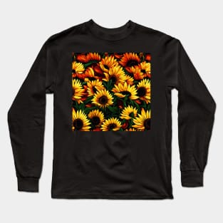 Sunflower  mural Art Long Sleeve T-Shirt